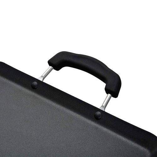 Plancha cuadrada doble grill negra de aluminio hb de 19 pulgadas