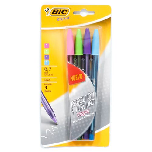 Blister 4und bol cristal precision y suavidad 0.7 color surtido