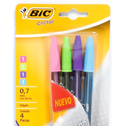 Blister 4und bol cristal precision y suavidad 0.7 color surtido