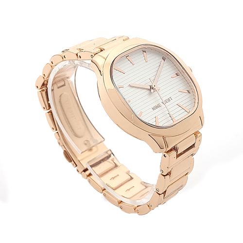 Reloj Nine West análogo metálico oro rosa para mujer