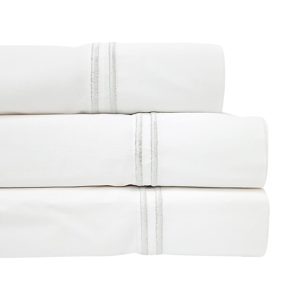 Duvet set 3 piezas de algodón blanco