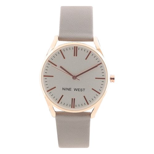 Reloj Nine West análogo cuero gris para mujer