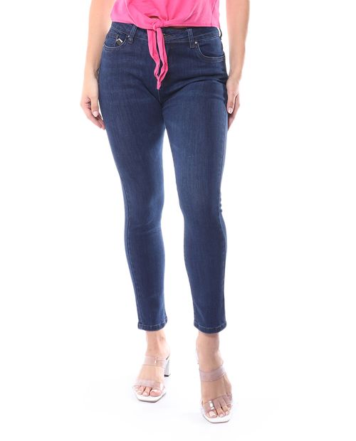 Jeans Sabrina skinny azul cintura alta para dama