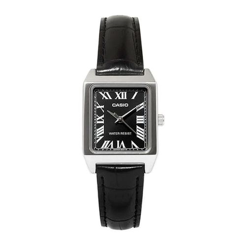 Reloj Casio análogo cuero negro para mujer