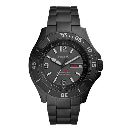 Reloj Fossil análogo metálico negro para hombre