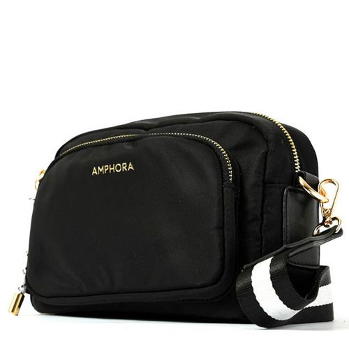 Cartera tipo bandolera Amphora aferdita color negro para mujer