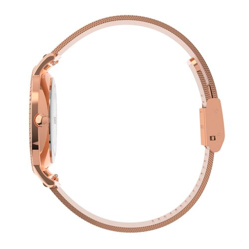 Reloj Timex análogo metálico color dorado rosa para mujer
