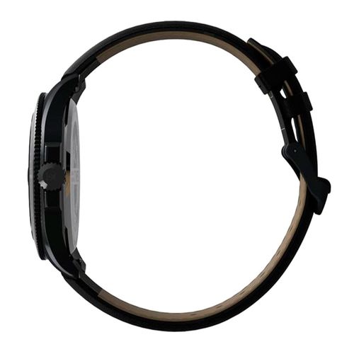 Reloj cuero hombre negro análogo