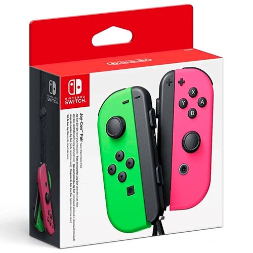 Control switch joy-con neon rosado y verde