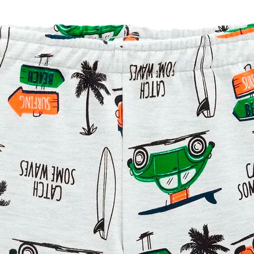 Short gris con estampado para niño