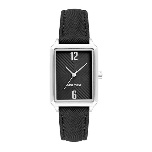 Reloj Nine West análogo cuero negro para mujer