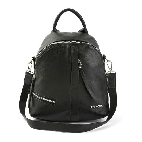 Cartera back pack Amphora color negro para mujer