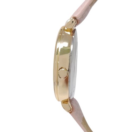 Reloj Nine West análogo de cuero en color rosado para mujer