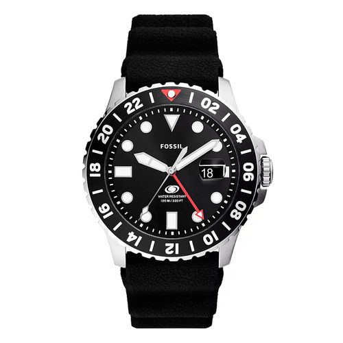 Reloj Fossil análogo silicón negro para caballero