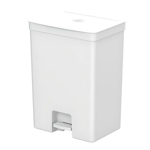 Basurero de plástico con depósito extra y pedal 46 litros