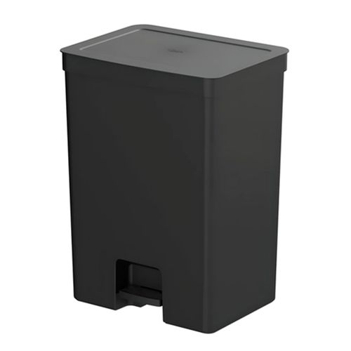 Basurero de plástico con depósito extra y pedal 46 litros