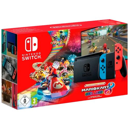 Nintendo Switch rojo y azul 32GB + Mario Kart 8