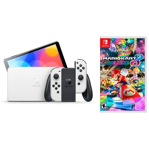 Nintendo switch OLED blanca 64GB + Mario Kart 8