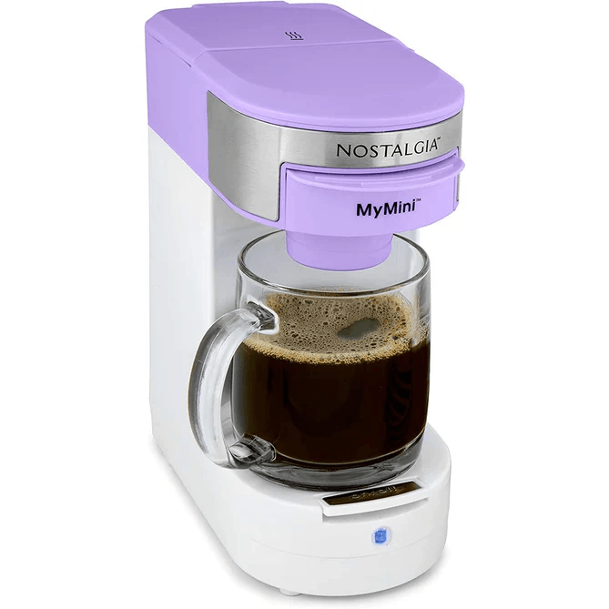 Nostalgia Electrics Mini cafetera de una taza eléctrica