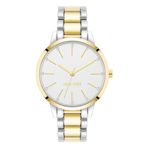 Reloj Nine West análogo de metal bicolor para mujer