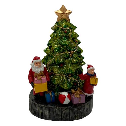 Figura de árbol de navidad decorativo con iluminación 10cm x 8.2cm x 15.8cm