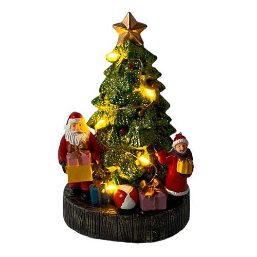 Figura de árbol de navidad decorativo con iluminación 10cm x 8.2cm x 15.8cm