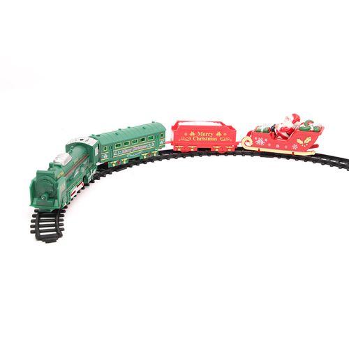 Set de tren navideño con luces y música 19pz 44cm x 44cm