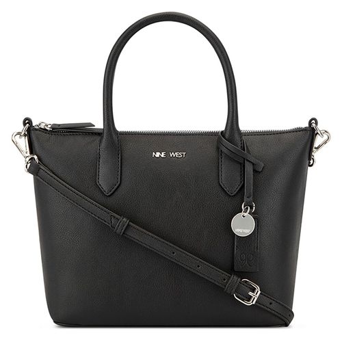 Cartera satchel Nine West Violla color negro para mujer
