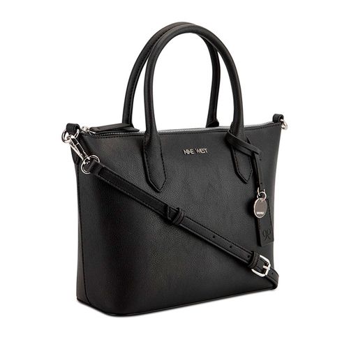 Cartera satchel Nine West Violla color negro para mujer