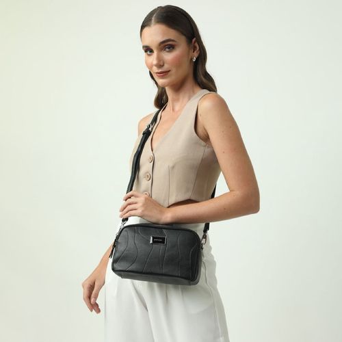 Cartera crossbody Amphora color negro para mujer