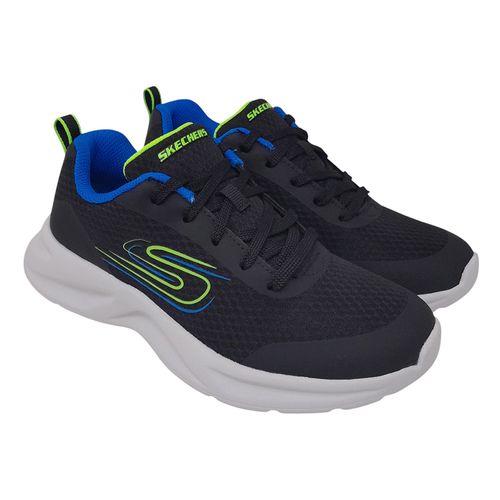 Zapato deportivo casual Skechers negro para niño