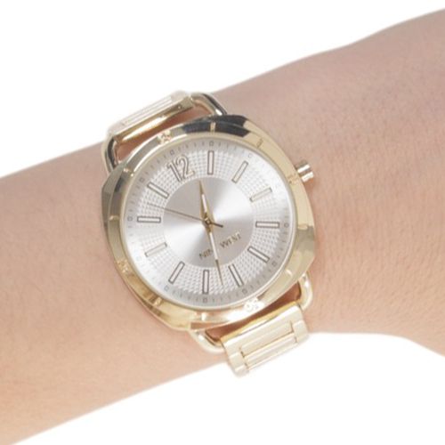 Reloj Nine West análogo metálico dorado para mujer