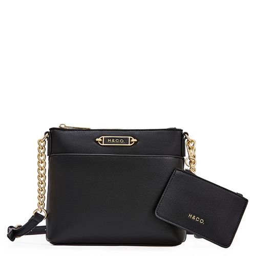 Cartera crossbody H&Co color negro para mujer