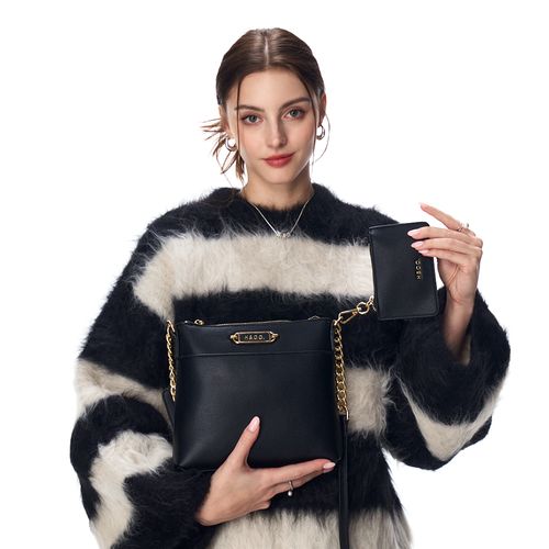 Cartera crossbody H&Co color negro para mujer