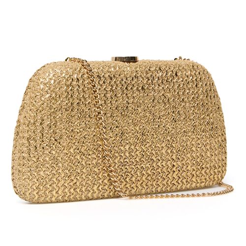 Cartera clucth Sfera color dorado para mujer