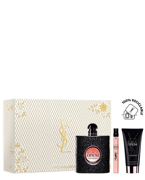 Set Black Opium Yves Saint Laurent Eau de Parfum Set mm25 black opium edp 90ml+gratis 10ml+bl50ml