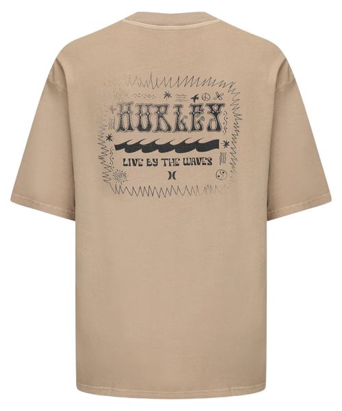Camiseta Hurley beige estampada para hombre