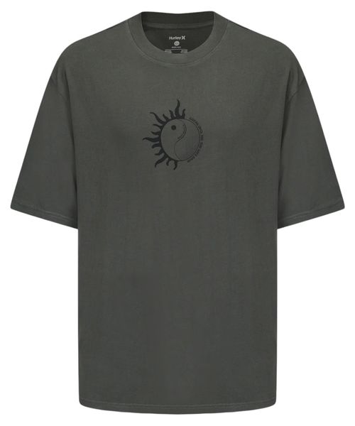 Camiseta Hurley gris estampada yin yang para hombre