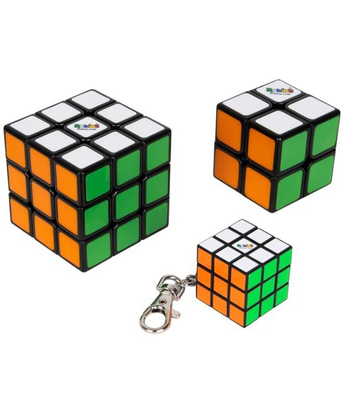Rubiks Set de 3 Cubo, Llavero y Mini Cubo