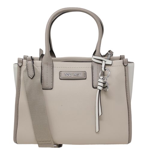 Cartera satchel Nine West color beige para mujer