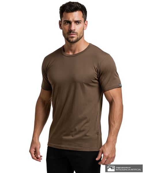 Camiseta deportiva Everlast café sólida para hombre