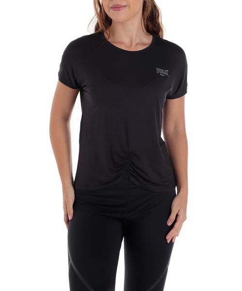 Camiseta deportiva Everlast negra estampada para mujer
