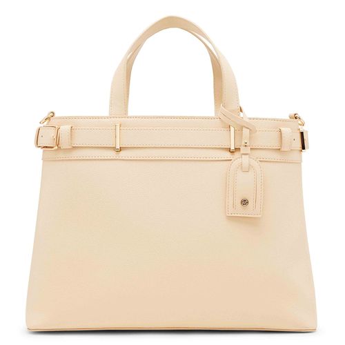Cartera satchel Anne Klein color beige para mujer