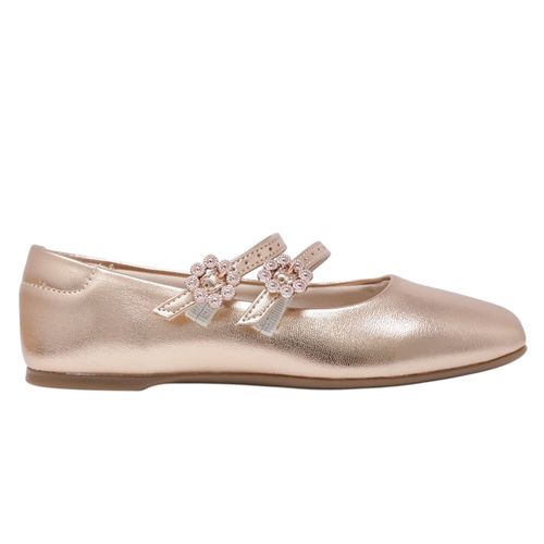 Zapato casual ballerina Orange color oro rosa para niña