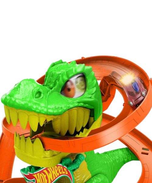Hot wheels city pista T-rex vs estación de bomberos