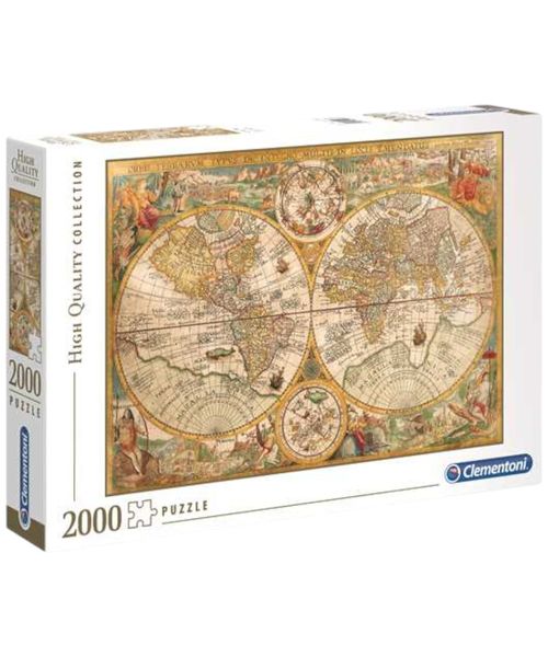 Clementoni rompecabezas 2000 Hqc mapa antiguo