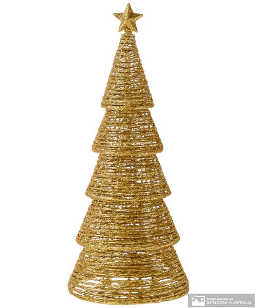 Árbol de mesa decorativo dorado 70 cm