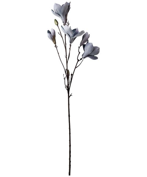 Rama decorativa de magnolias celestes 95 cm