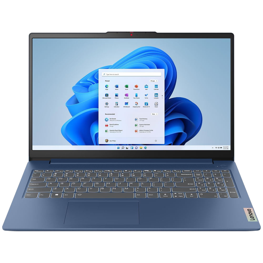 Lenovo Laptop IdeaPad Slim 3 15AMN8 AMD Ryzen 5 7520U 8GB RAM 512 GB SSD Windows 11 15.6" (39.62 cm)