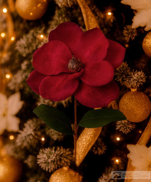 Magnolia de terciopelo burgundy 20 x 50 cm